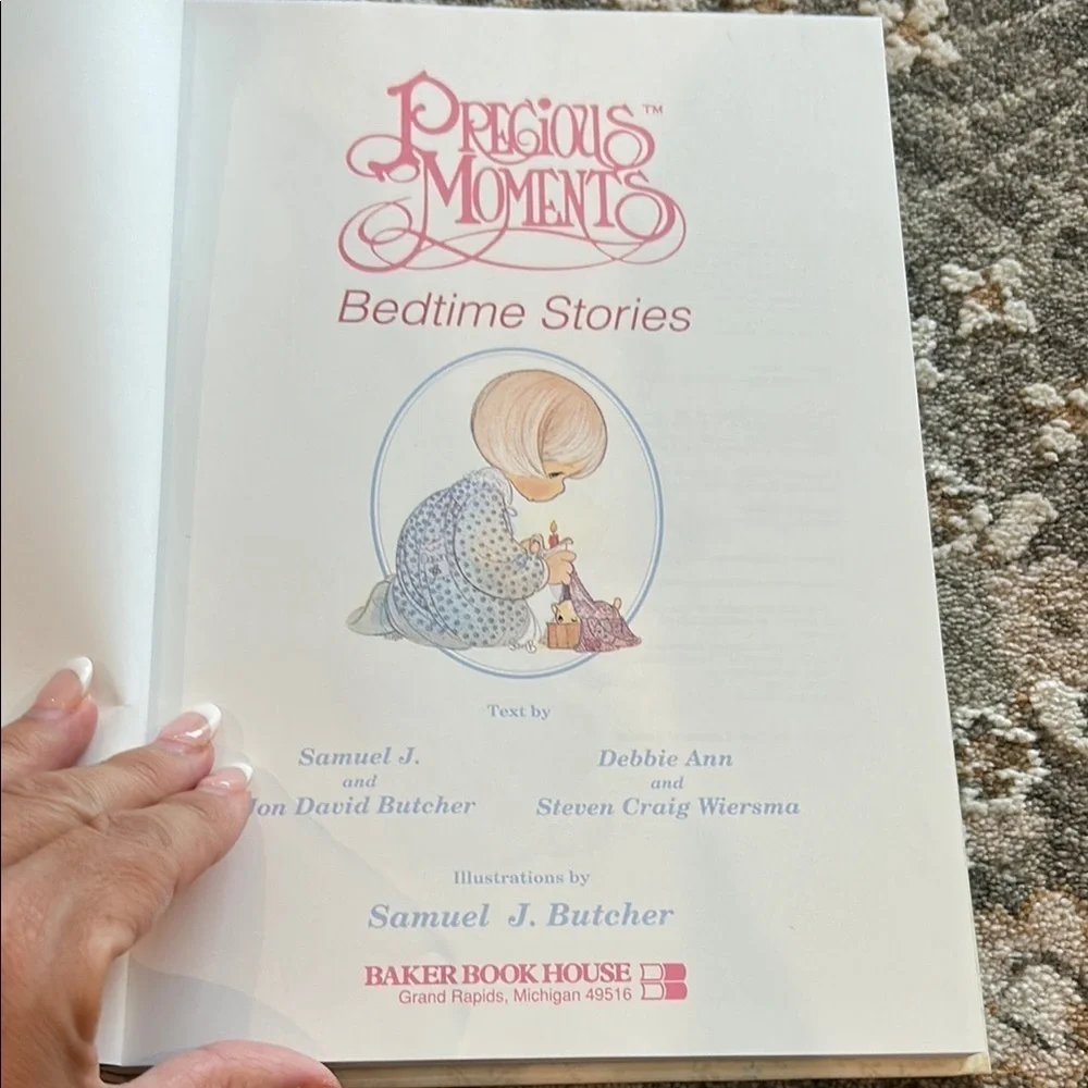 Precious Moments Storybook Set - Cream and Blue vintage from 1988 - Picture 8 of 12